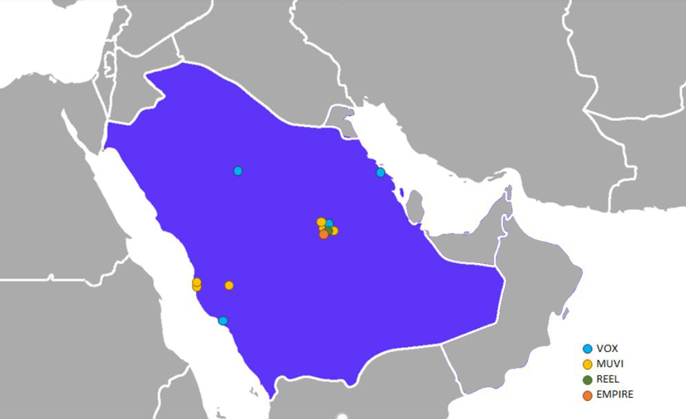 Il cinema continua a crescere rapidamente in tutta l'Arabia Saudita, grazie al contributo di Farrat.